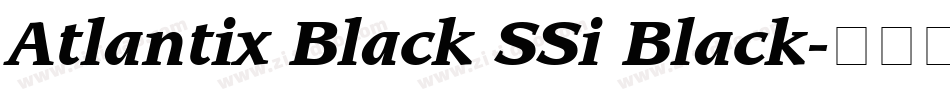Atlantix Black SSi Black字体转换